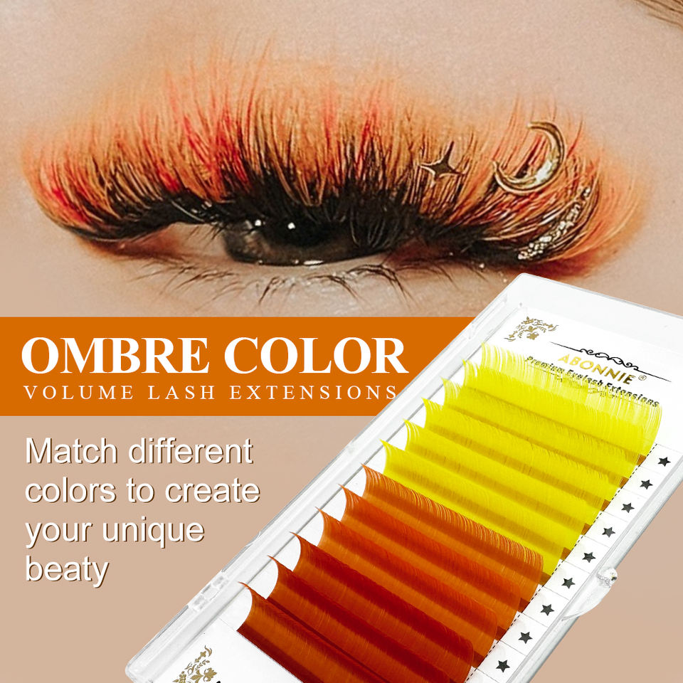 Wholesale Festival Colored Lash Fans Neon Color Fluorescent Individual Eyelash Extension