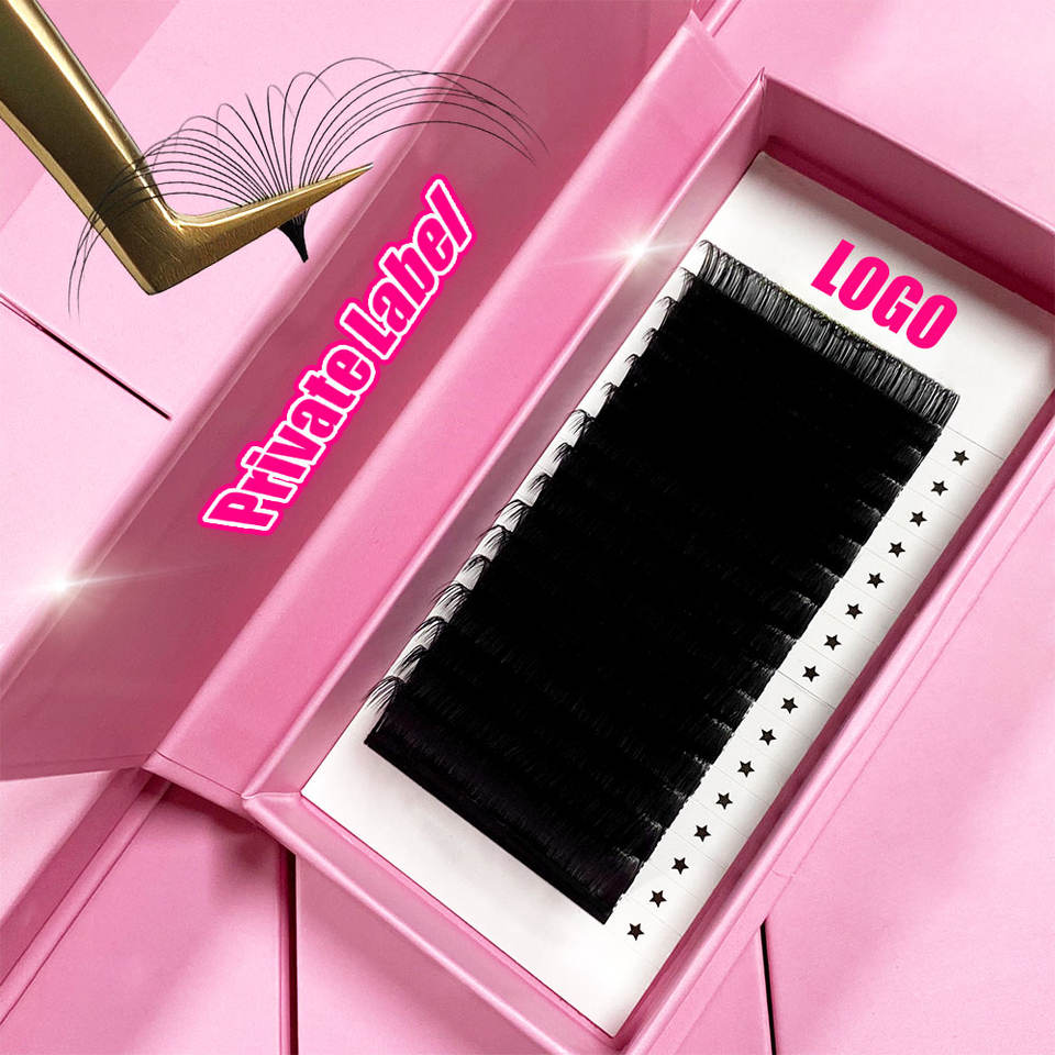 Wholesale Private Label Cashmere Matte Black Individual Lash Extension (8-25mm) Mixed Length