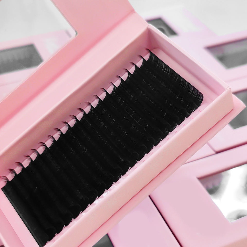 Wholesale Private Label Cashmere Matte Black Individual Lash Extension (8-25mm) Mixed Length