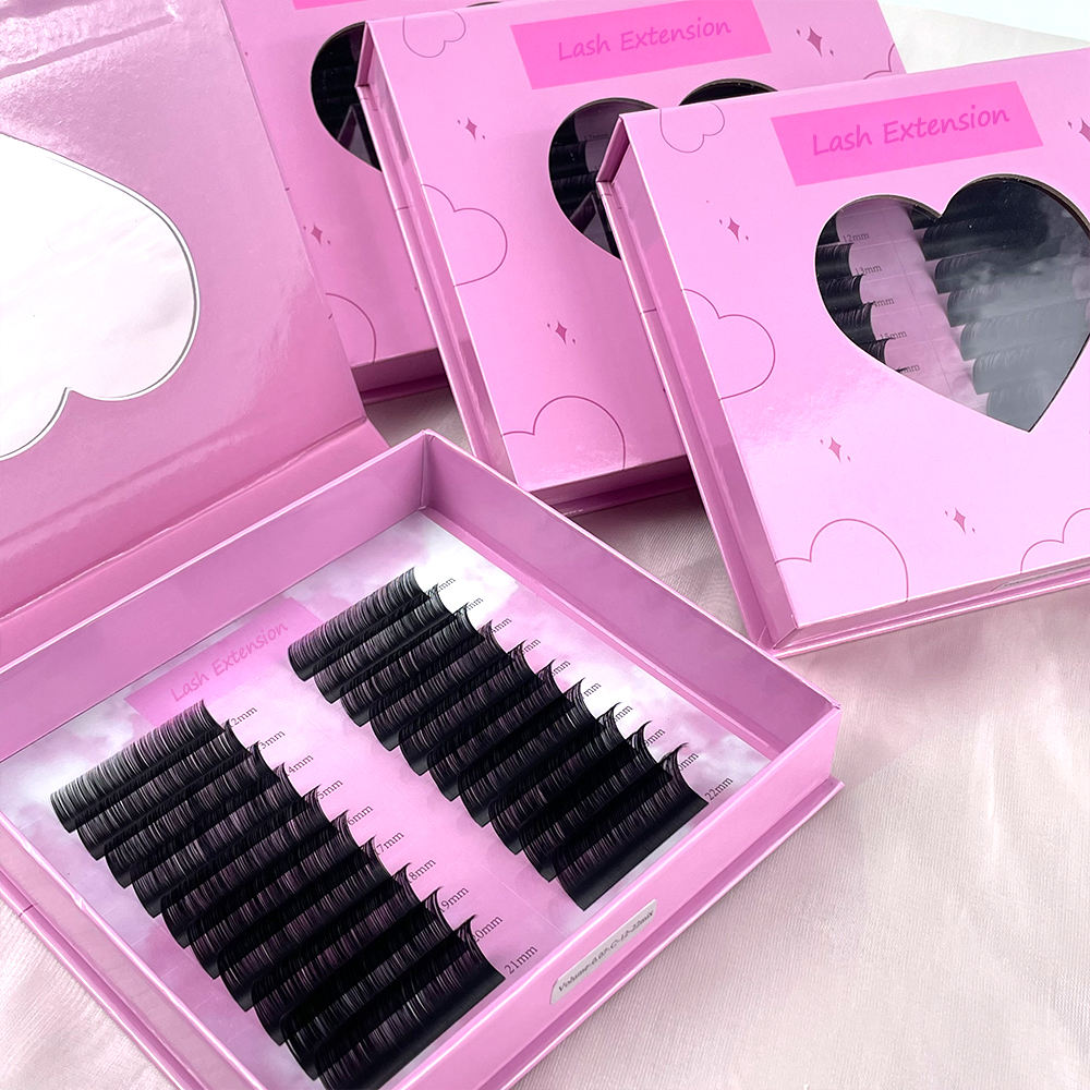 Wholesale Private Label Cashmere Matte Black Individual Lash Extension (8-25mm) Mixed Length