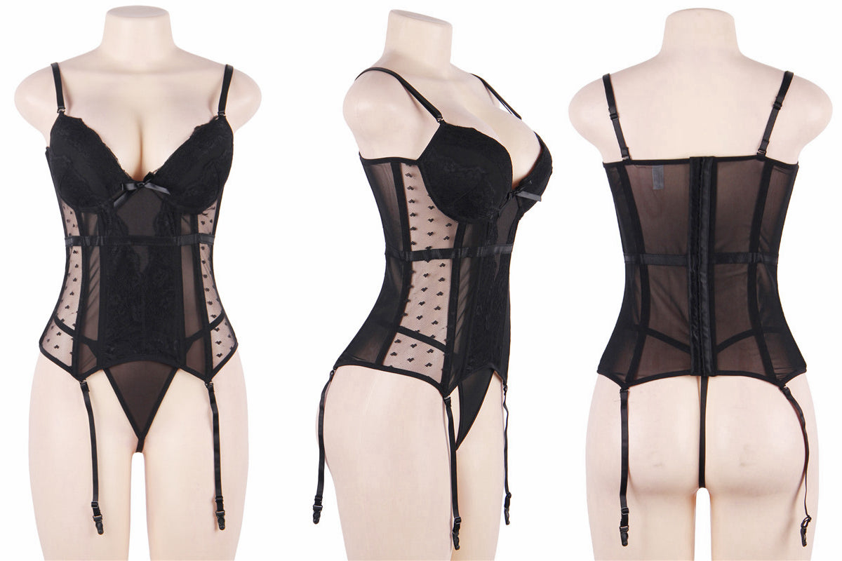 Elegance Deluxe Satin Sexy Corset Lingerie