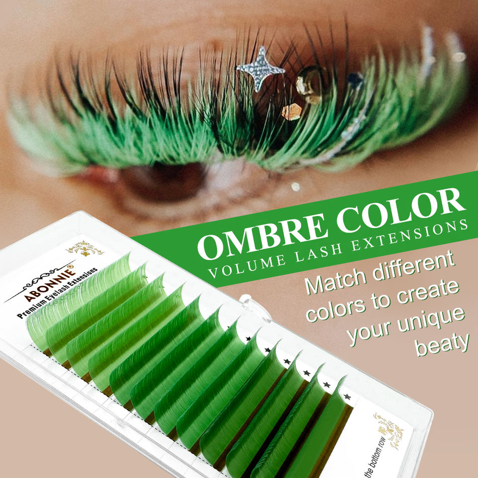 Wholesale Festival Colored Lash Fans Neon Color Fluorescent Individual Eyelash Extension
