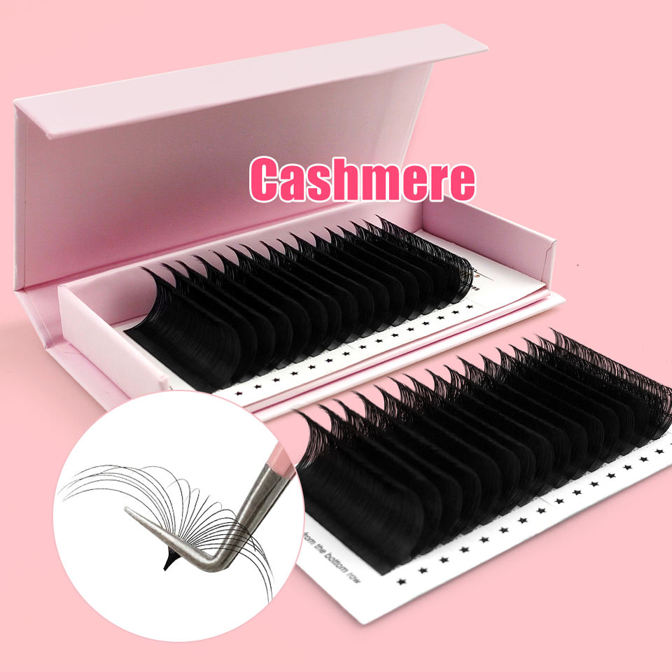 Wholesale Private Label Cashmere Matte Black Individual Lash Extension (8-25mm) Mixed Length