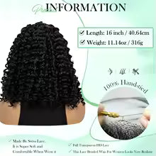 Water Wave 13x6 lace Cornrow Wig