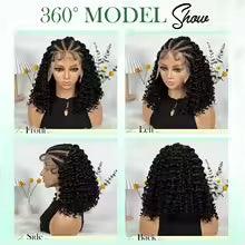 Water Wave 13x6 lace Cornrow Wig