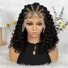 Water Wave 13x6 lace Cornrow Wig