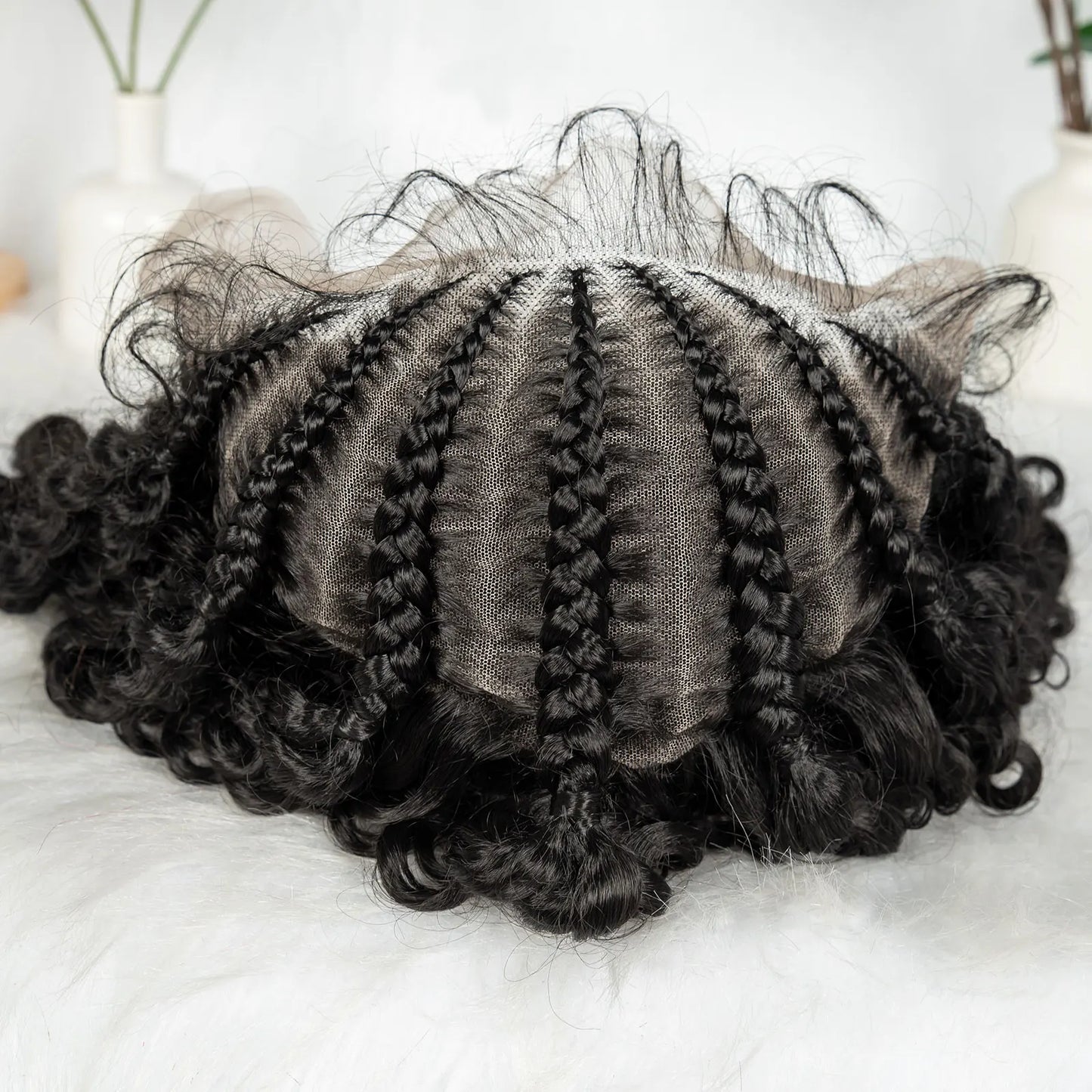 Water Wave 13x6 lace Cornrow Wig