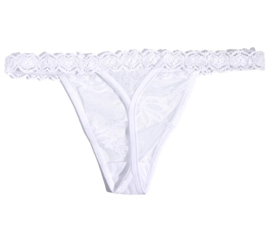 Personalized Crystal Initials Lace Thong Panties for Women - Sexy Bikini Underwear and Body Jewelry Gift