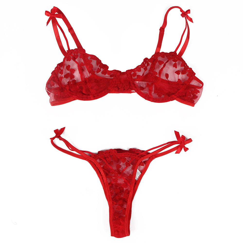 Snuggly Floral Lace Lingerie Set