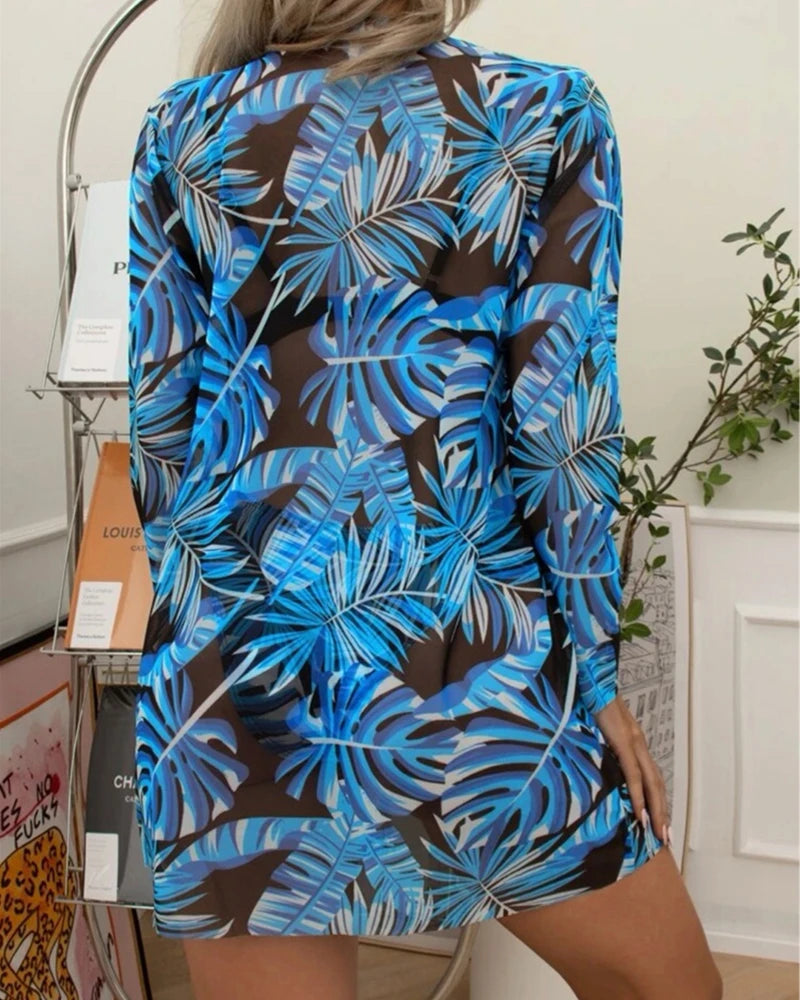 Vogue Floral Twist 3PCS Cover Up Swimwear