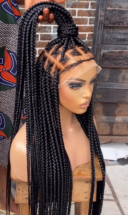 Queen Imani Knotless Braided Wig
