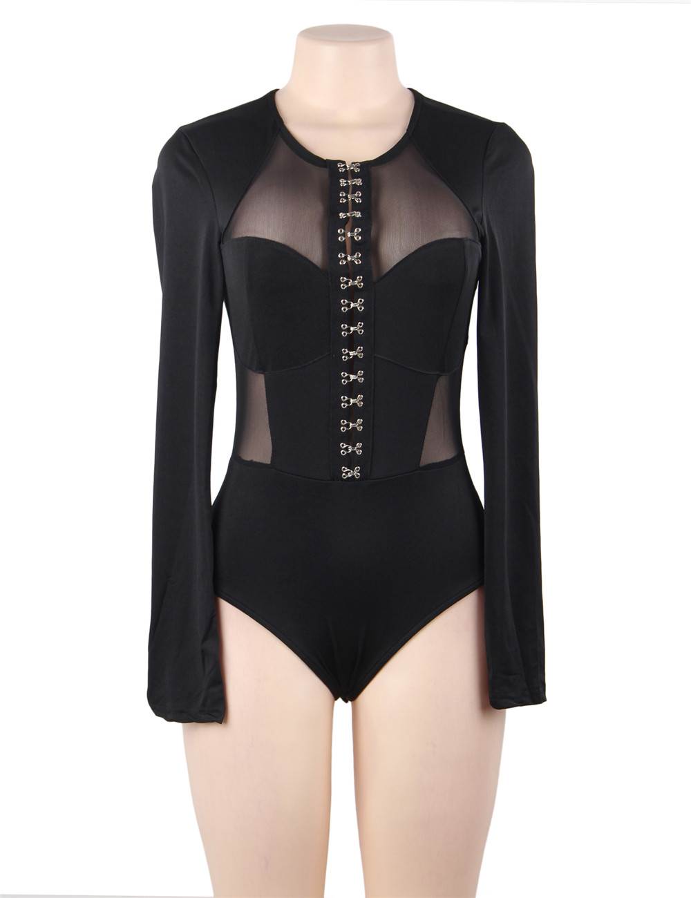 Agent Provocateur Long Sleeve Slim Mesh Bodysuit