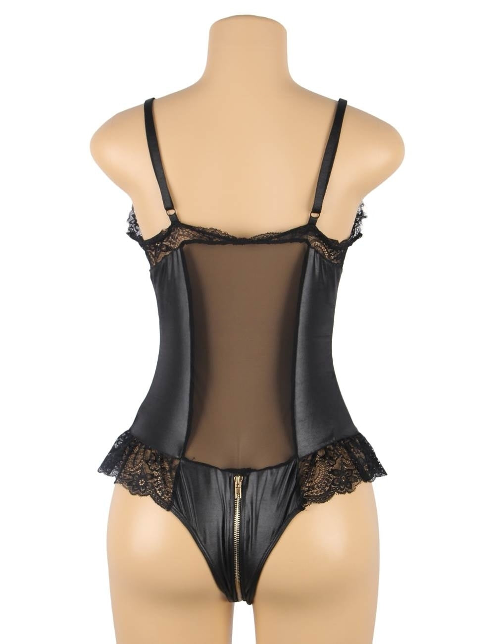 Let’s Begin Lace Latex Teddy Lingerie