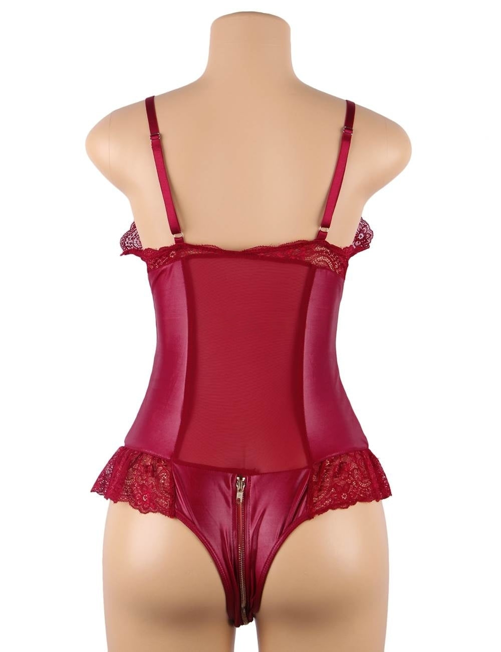 Let’s Begin Lace Latex Teddy Lingerie