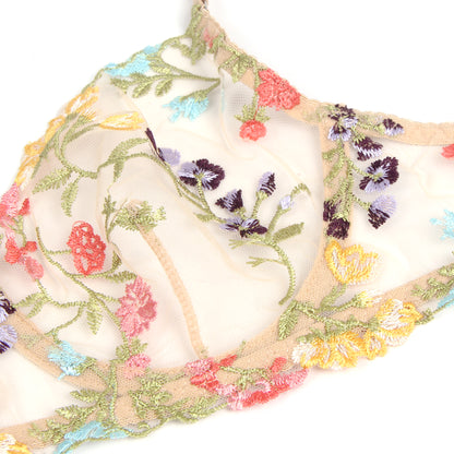 Central Foundations Floral Embroidery Lingerie Set