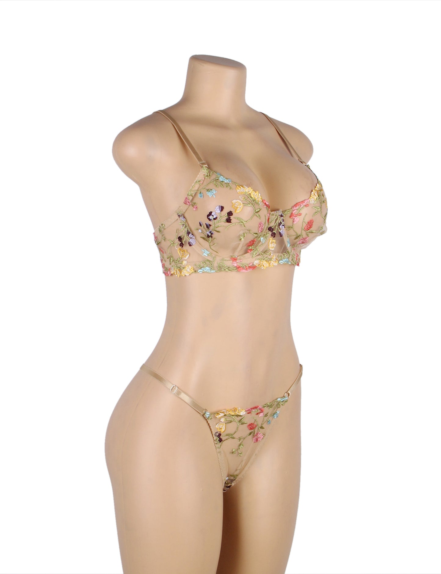 Central Foundations Floral Embroidery Lingerie Set