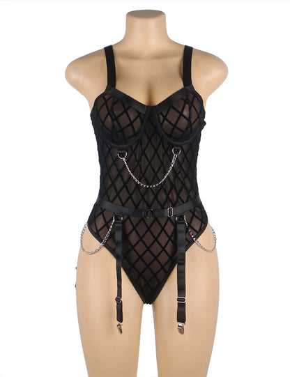 In Between Mesh Chain Bodysuit