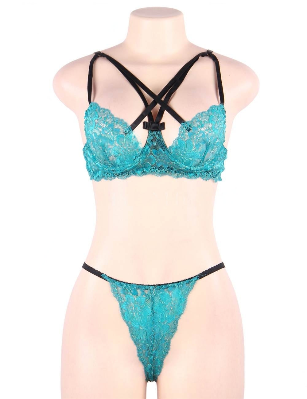 Plus Freedom Lace with Steel Ring Lingerie Set