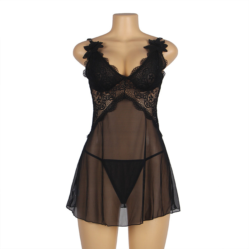 Plus Sensual Serenade Babydoll Lingerie Set