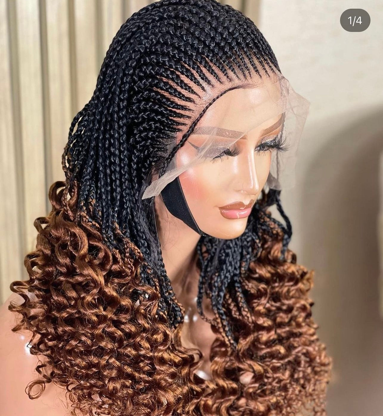 Empress Cornrow Curly Braided Wig