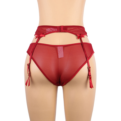 Floral Embroidery Lace Garter Suspender Lingerie Belt Panty