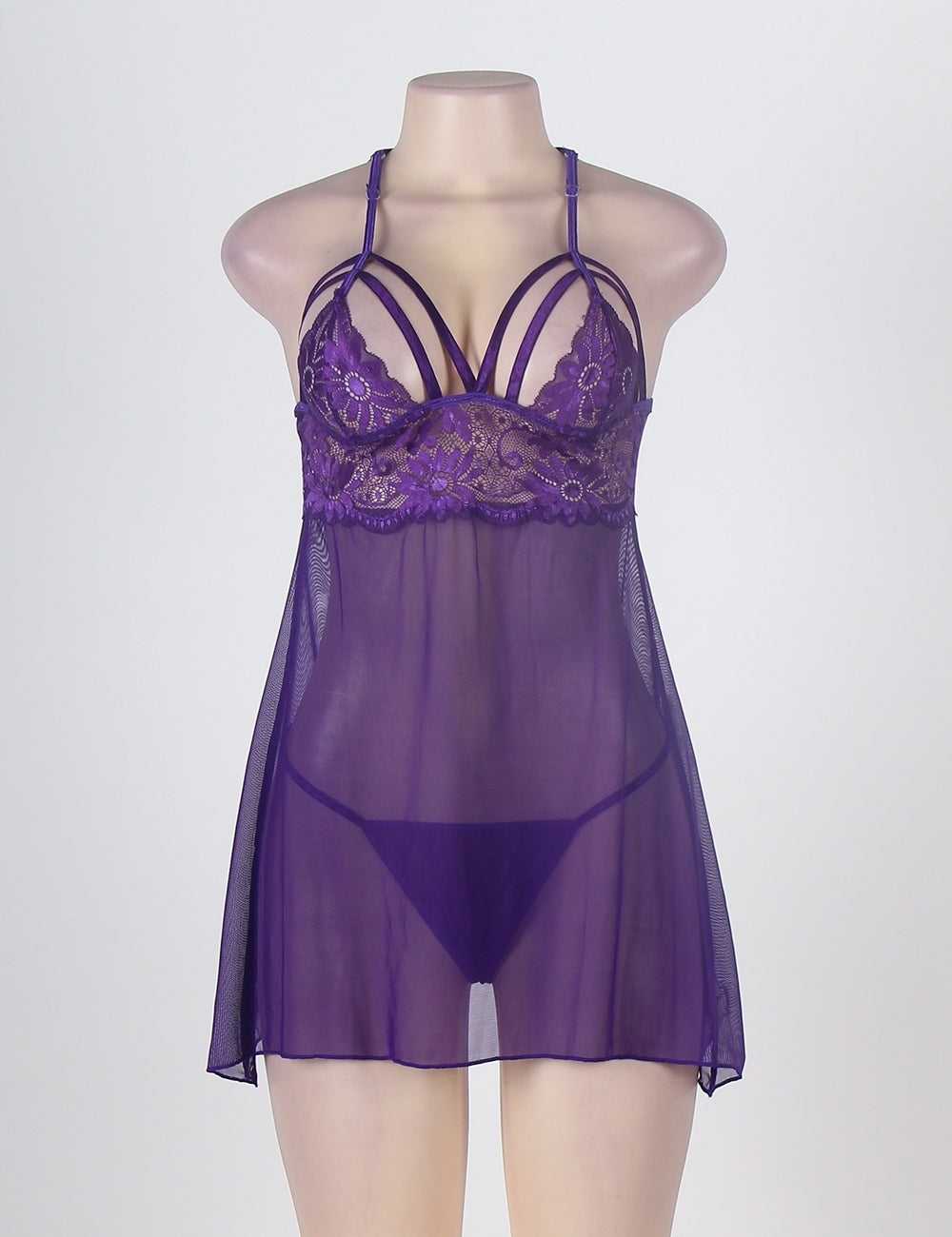 Plus The Strategy  Purple Lingerie Set