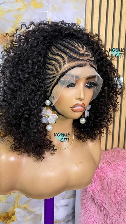 Goddess cornrow & curls
