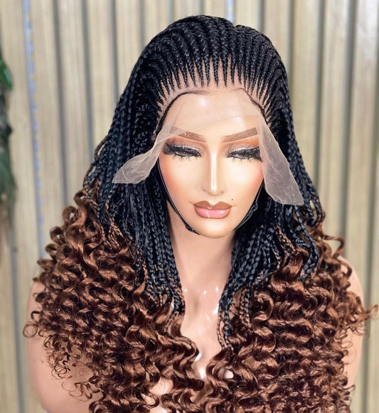 Empress Cornrow Curly Braided Wig