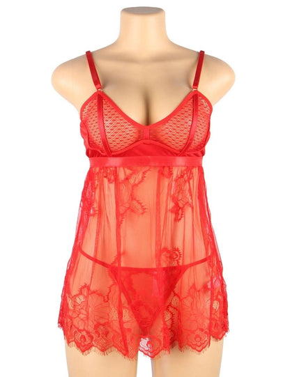 Lovers Playground Floral Lace Babydoll Lingerie