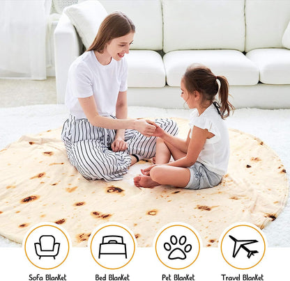 Burritos Tortilla Throw Blanket