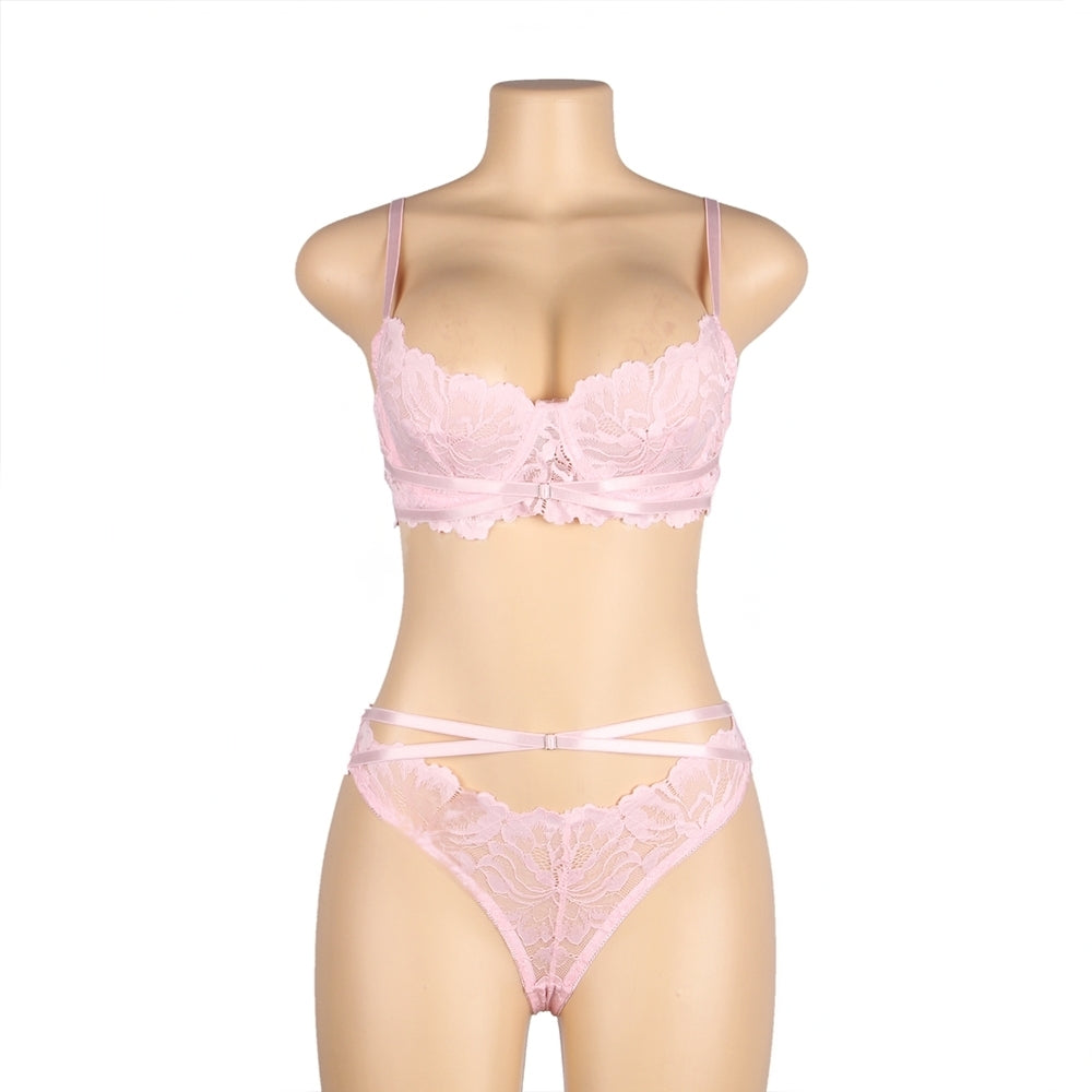 Plus Pretty Lovely Floral Lace Lingerie Set