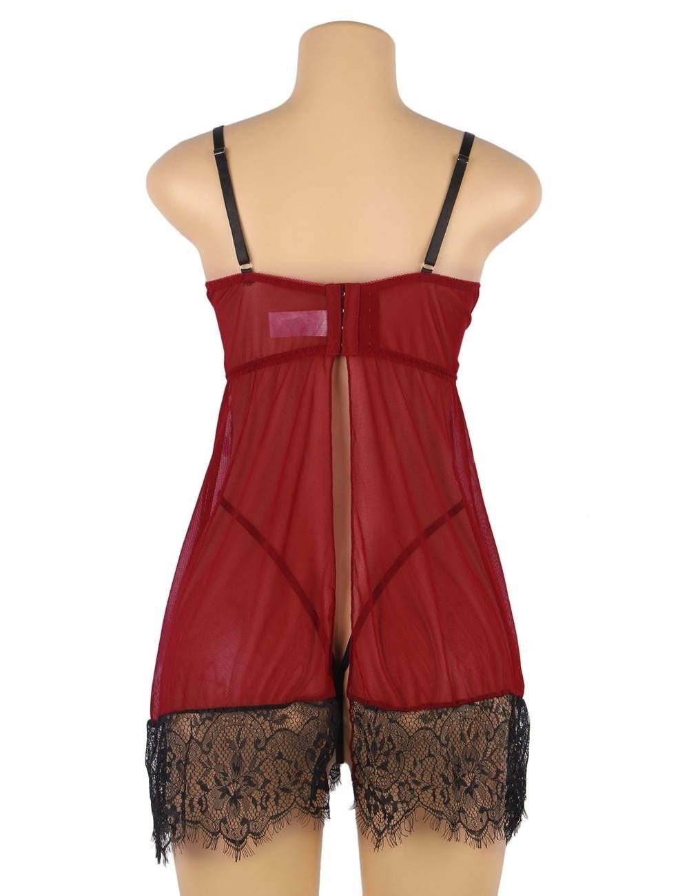 Scarlet Desire Sheer Babydoll Lingerie Set