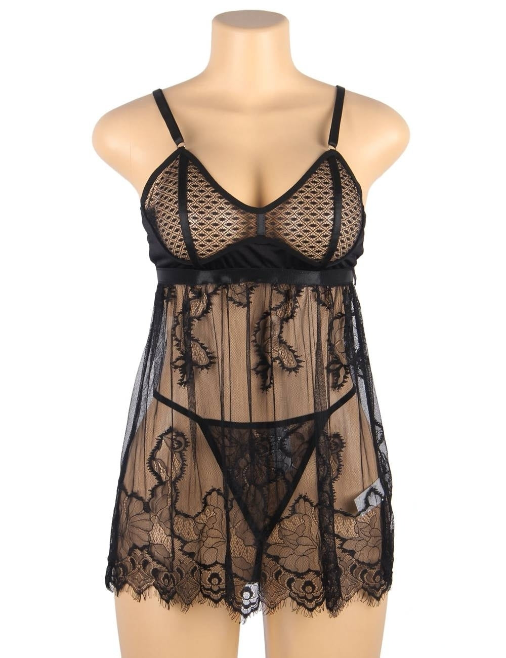 Lovers Playground Floral Lace Babydoll Lingerie