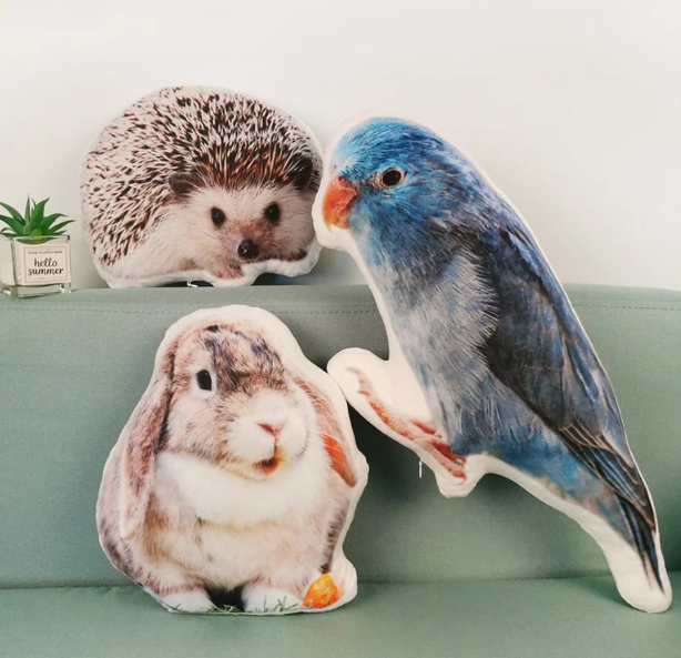 Unique Anime Die Cut Pet Design Custom Shape Cushion Pillow