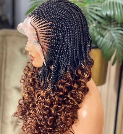 Empress Cornrow Curly Braided Wig