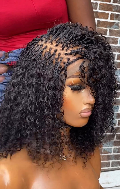 Short Bohemian Knotless Braided Wig