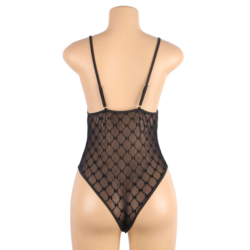 Barely There Beauty Mesh Teddy Lingerie