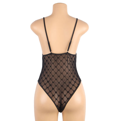 Barely There Beauty Mesh Teddy Lingerie