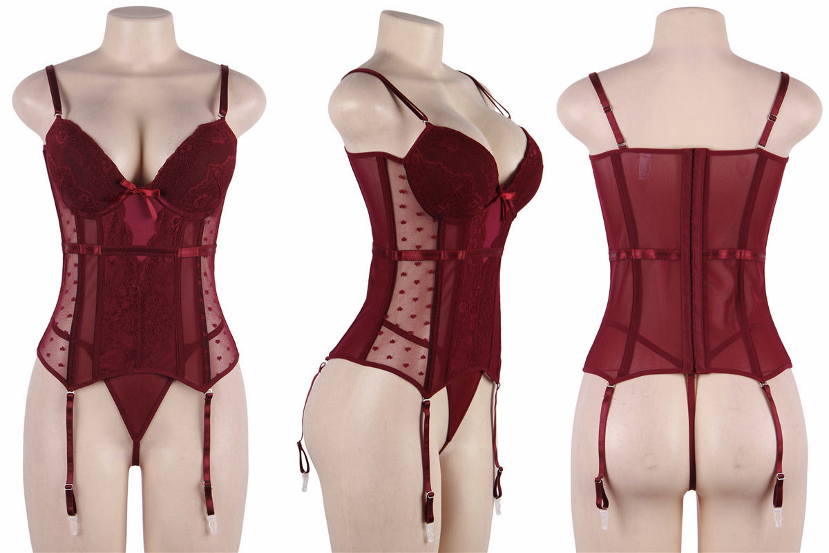 Elegance Deluxe Satin Sexy Corset Lingerie