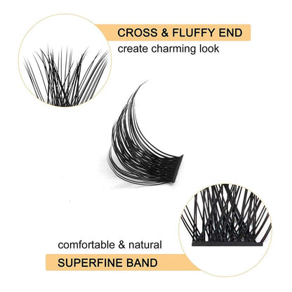 Wholesale New Design DIY Cluster Silk Segment Lashes Eyelash Extension