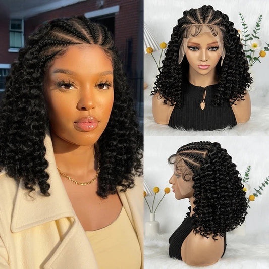 Water Wave 13x6 lace Cornrow Wig