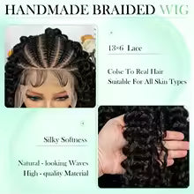 Water Wave 13x6 lace Cornrow Wig