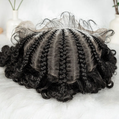 Water Wave 13x6 lace Cornrow Wig