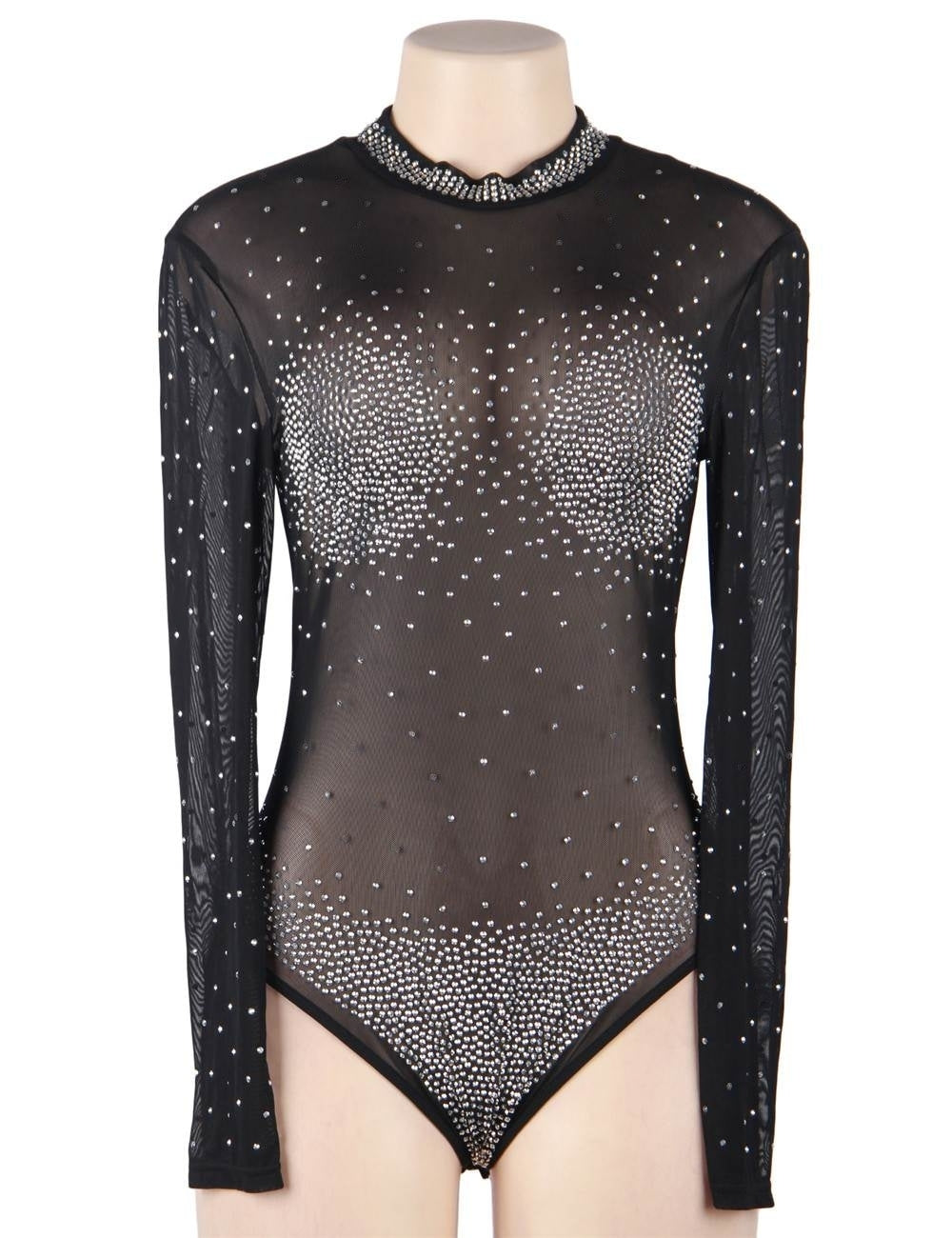 Sparkly Rhinestone Teddy Lingerie