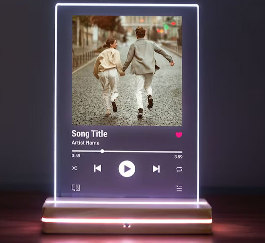 Elevate your treasured memories to new heights by customizing your very own Song Plaque. Combine the emotions of your unforgettable moments with a meaningful song, and watch as your memories transform into a truly extraordinary and personalized masterpiece.