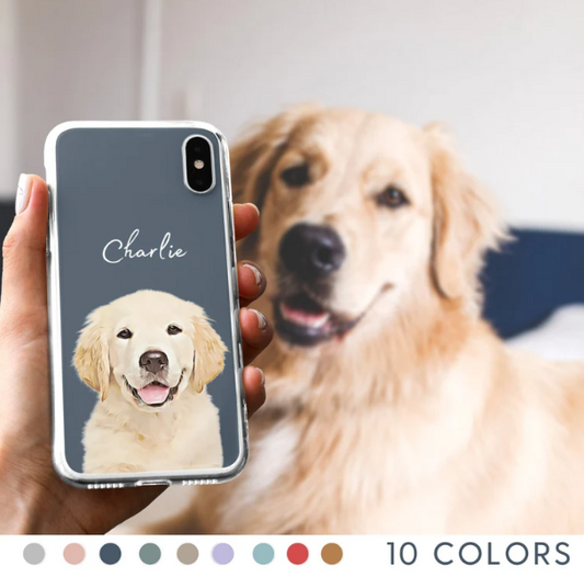 Personalized Custom Pet Phone Case with Photo and Name - Cat & Dog iPhone Case