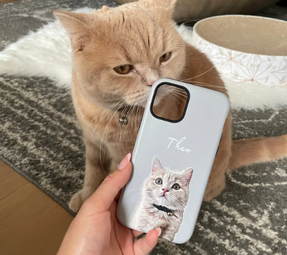 Personalized Custom Pet Phone Case with Photo and Name - Cat & Dog iPhone Case