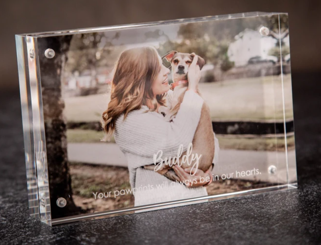 Personalized Acrylic Photo Block - Ideal New Home/Office Picture Frame & Thoughtful Gift for BFF, Engagements, Weddings, and Christmas