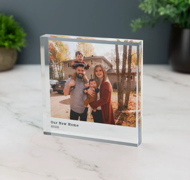 Customized Acrylic Block Plaque with Personalized Photo Print and Message