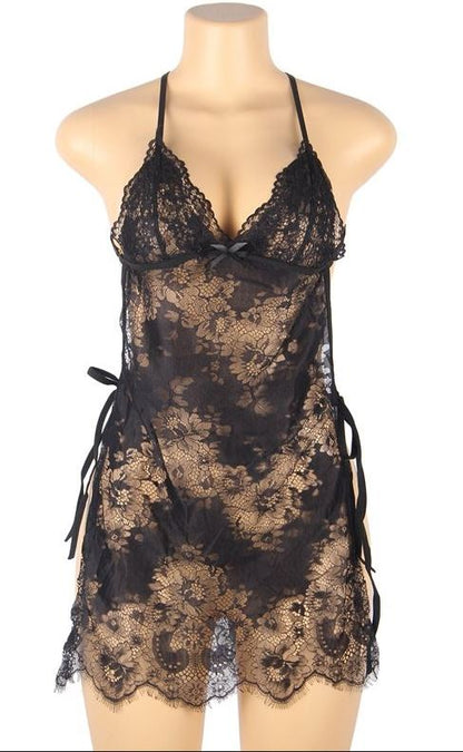 Daring Delights Halter Night Dress Lingerie Set